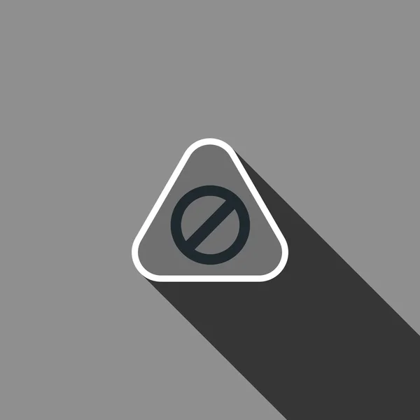 Значок Предупреждающего Знака Длинной Тенью Векторная Иллюстрация Eps — стоковое фото