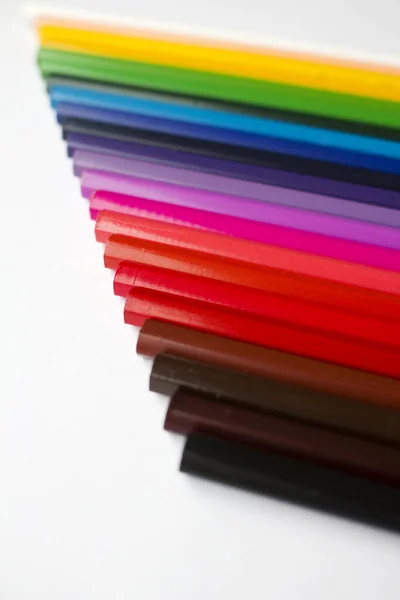 Układ Kolorowych Ołówków — Zdjęcie stockowe