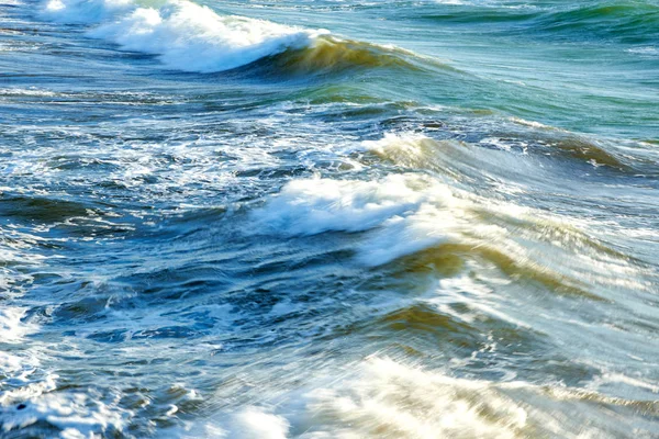 Modrá Zelená Voda Bouřlivém Moři — Stock fotografie