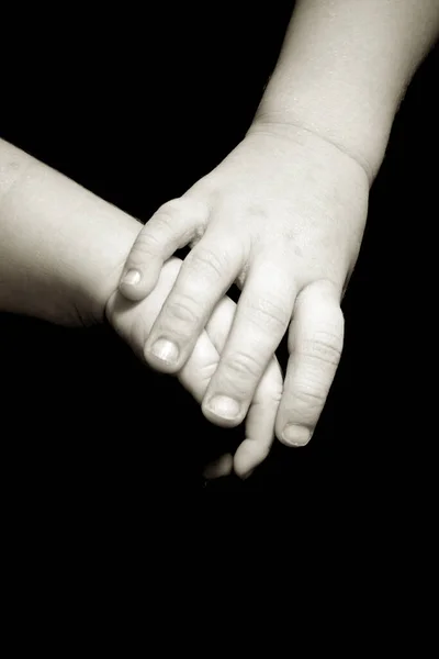 Sister Holding Brothers Hand — Stock Photo, Image