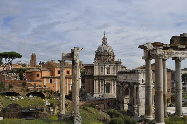 Panorama Foro Romano Cromo —  Fotos de Stock