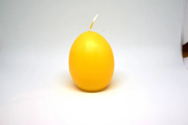 Świeca Wielkanocna Postaci Jajek Białym Tle Izolowane — Zdjęcie stockowe