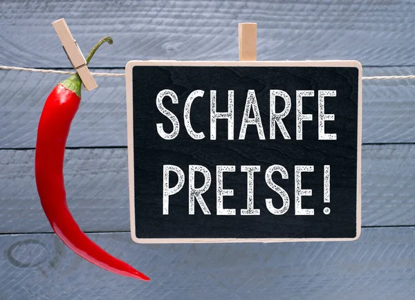 Heiße Preise Paprika Mit Kreide — Stockfoto