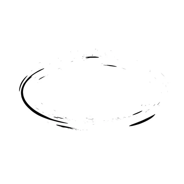 Грандж Векторної Рамки Овальної Форми Чорнильна Овальна Рамка Стара Рамка — стокове фото