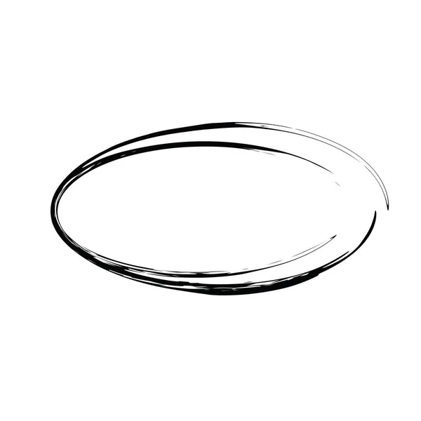 Grunge Vetor Moldura Forma Oval Moldura Oval Tinta Uma Moldura — Fotografia de Stock