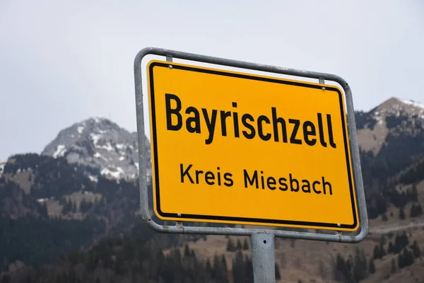 Signboard Signboard City Sign Traffic Sign Bayrischzell Miesbach Wendelstein Ski — Stock Photo, Image