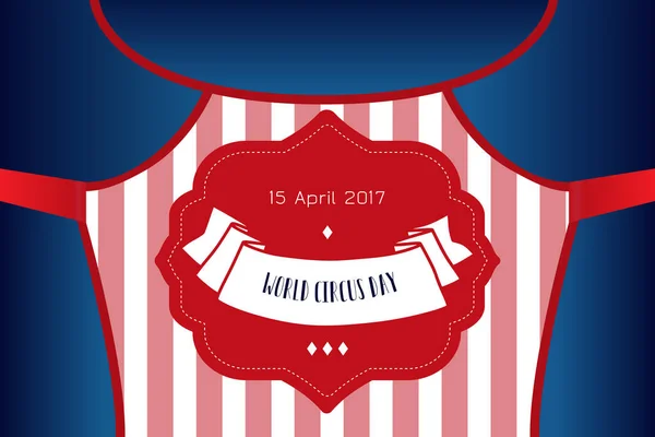 Circus show poster template with ribbon badge. World Circus Day vector illustration