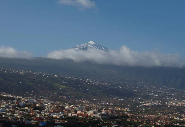 Pueblo Orotava Frente Volcán Teide — Foto de Stock