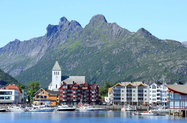 Lofoten Pozadí Krajiny Přírody — Stock fotografie