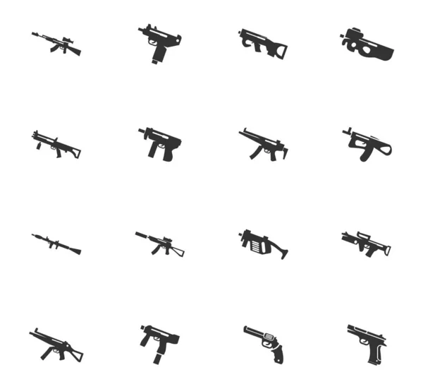 Conjunto Iconos Armas Mano Para Sitios Web Interfaz Usuario —  Fotos de Stock