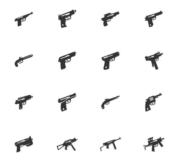 Handwapens Pictogram Set Voor Websites Gebruikersinterface — Stockfoto