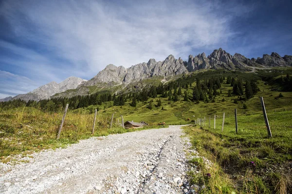 Alpes Paisagem Alpina Muehlbach Hochkoenig Verão Áustria Europa — Fotografia de Stock