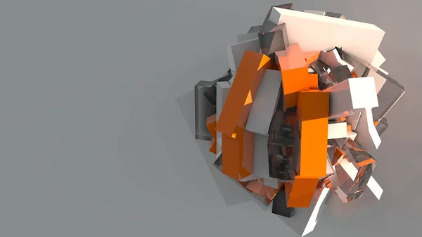幾何学的な形をした抽象的な背景 3Dレンダリング — ストック写真