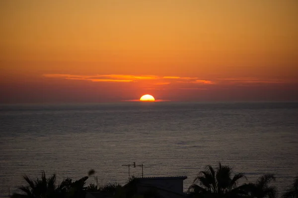 Sonnenuntergang Über Dem Meerwasser — Stockfoto