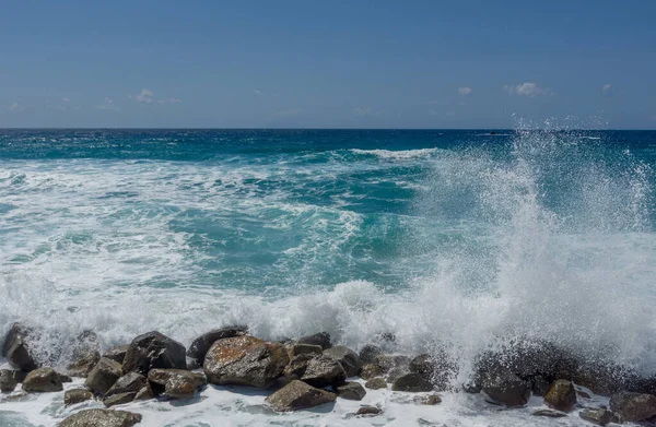 Oleaje Tormentoso Una Playa — Foto de Stock