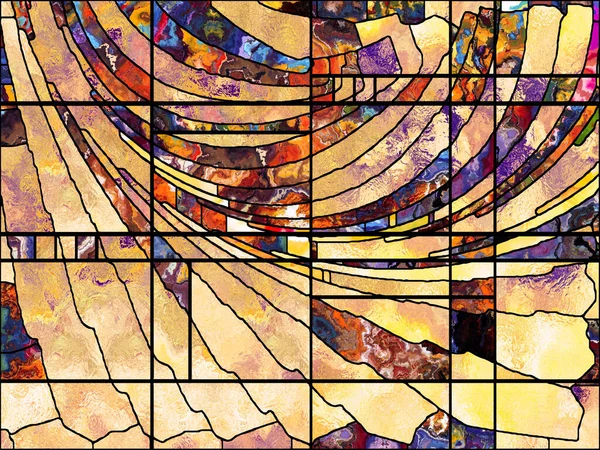 Stained Glass Series Artistic Abstraction Composed Organic Patterns Subject Spirituality — Stock Photo, Image