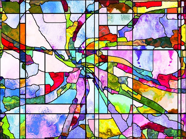 Glasmalerei Künstlerische Abstraktion Aus Organischen Mustern Zum Thema Spiritualität Imagination — Stockfoto