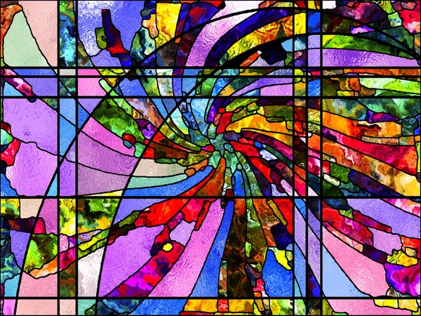 Gebrandschilderd Glas Serie Artistieke Abstractie Bestaat Uit Organische Patronen Het — Stockfoto
