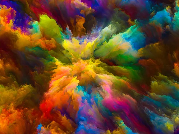Color Explosion Series Abstract Background Made Vibrant Paint Rich Texture — Stock Photo, Image