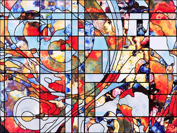 Glasmalerei Arrangement Organischer Muster Zum Thema Spiritualität Fantasie Kreativität Und — Stockfoto