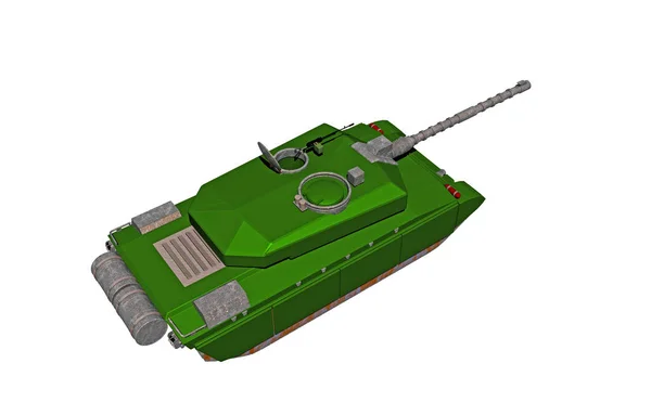 Katonai Tank Zöld Fűvel — Stock Fotó