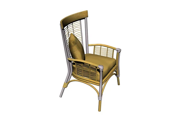 Židle Izolované Bílém Pozadí — Stock fotografie