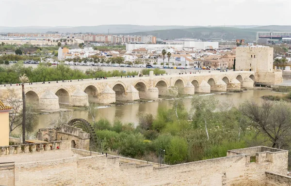 Cordoba Romeinse Brug Rivier Guadalquivir Spanje — Stockfoto