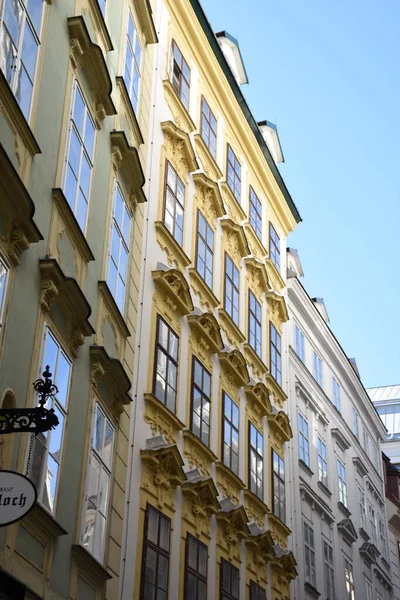 Vienna Distriktet Innere Stadt Gränd Hus Medeltida Gamla Stan Fönster — Stockfoto