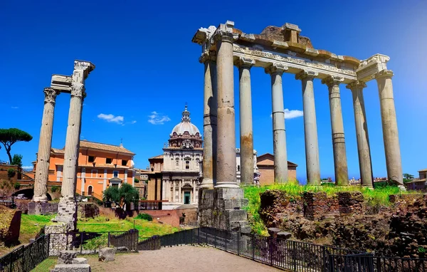 Ruínas Fórum Romano Dia Verão Itália — Fotografia de Stock