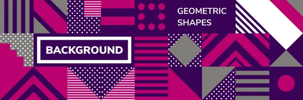 Egyszerű Banner Dekoratív Zökkenőmentes Minták Négyzet Modulok Színes Geometriai Összetétel — Stock Fotó