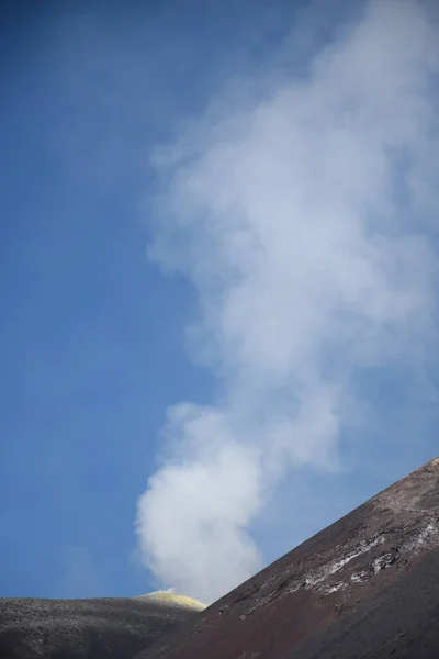 Ätna Ätna Sizilien Italien Solfatare Fumarole Krater Hauptkrater Gipfel Krater — Stockfoto