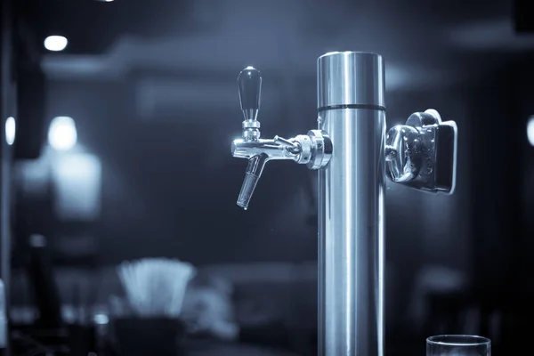 Color Close Image Beer Tap Bar Restaurant — Stock Photo, Image