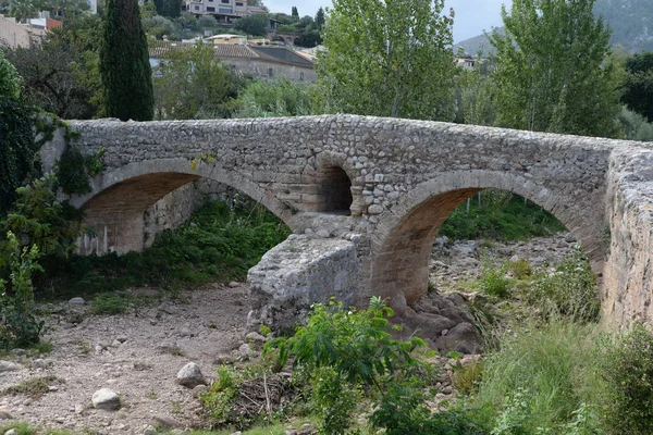 Římský Most Pollenca Mallorca Plensa Španělsko Bach Puente Romano Řím — Stock fotografie