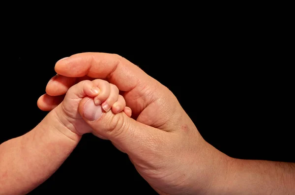 大人の手による新生児信託 — ストック写真