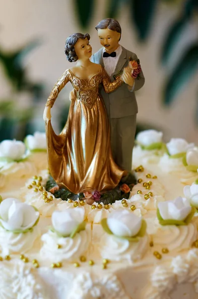 Sobremesa Bolo Casamento Tradicional Para Aniversário — Fotografia de Stock