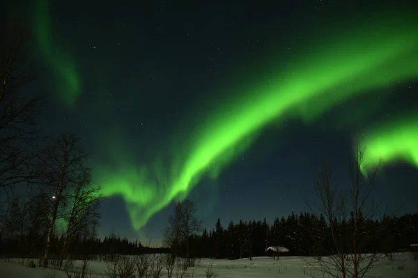 Luces Verdes Del Norte Cielo — Foto de Stock