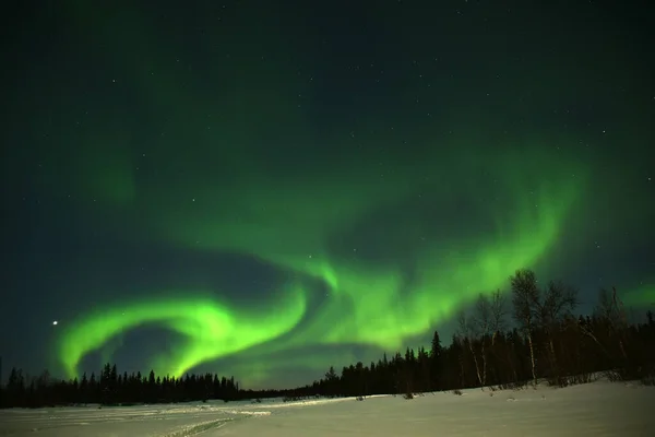 Green Northern Lights Sky — Stock Photo, Image