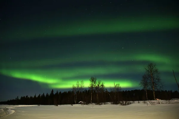 Green Northern Lights Sky — Stock Photo, Image