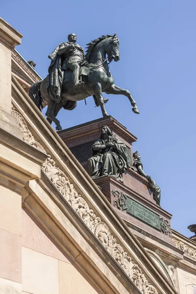 Estatua Ecuestre Friedrich Wilhem Frente Antigua Galería Nacional —  Fotos de Stock