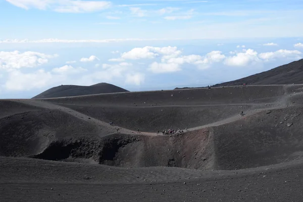 Etna Etna Sizilia Olasz Torre Del Filosofi Farcsúcs Kráter Incidens — Stock Fotó