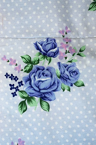 Blue Rose Fabric Texture — ストック写真