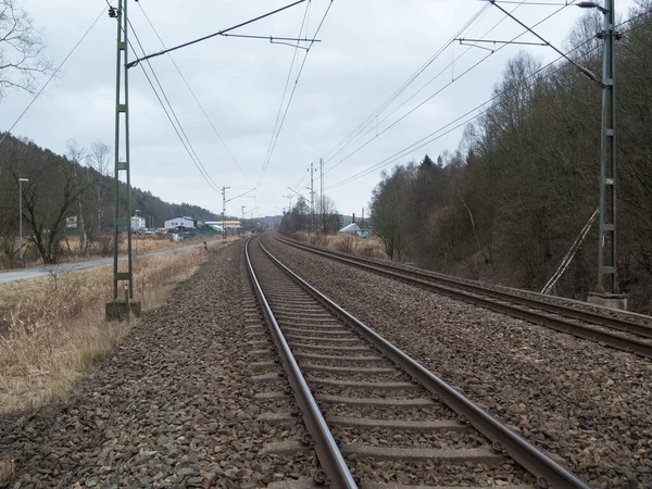 Spoorweg Naar Göteborg Een Zeer Snelle Manier Reizen — Stockfoto