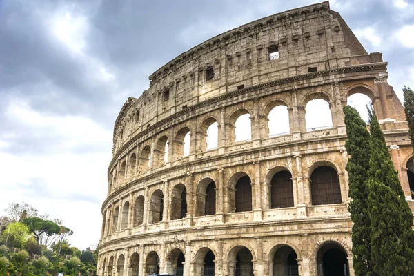 Переглянути Великий Римський Колізей Колізею Colosseo Також Відомий Флавіїв Амфітеатр — стокове фото