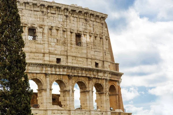 Vista Sobre Coliseu Grande Coliseu Romano Colosseo Também Conhecido Como — Fotografia de Stock