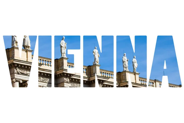 Слово Vienna Символические Места Австрии — стоковое фото