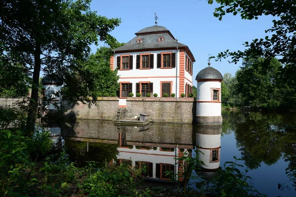 Castelo Água Klein Welzheim Castelo Água Seligenstadt Hesse Rein Main — Fotografia de Stock