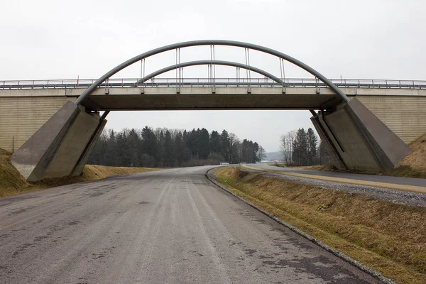 Carretera Con Puente Como Obra Construcción Estilo — Foto de Stock