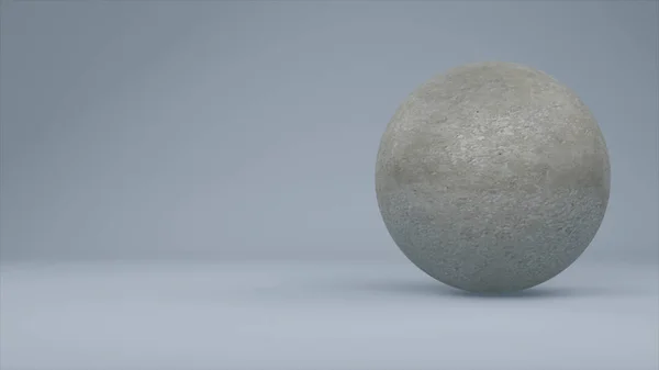 Stone Ball White Background Rendering — Stock Photo, Image