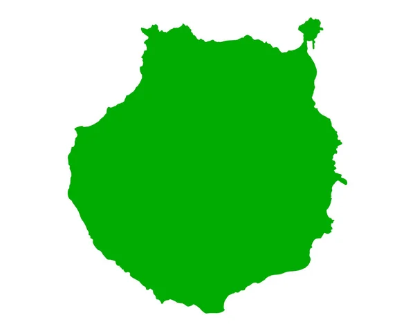 Peta Gran Canaria Ilustrasi Peta Geografis — Stok Foto