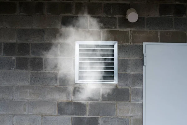 Industrial Ventilation Air Conditioning Pipe Toxic Smoke — Stock Photo, Image